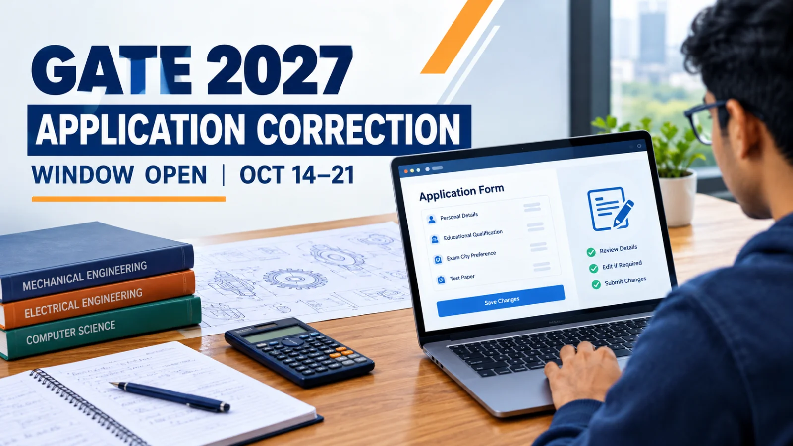 GATE 2027 Application Correction Window Opens: What Can Candidates Fix Before October 21?